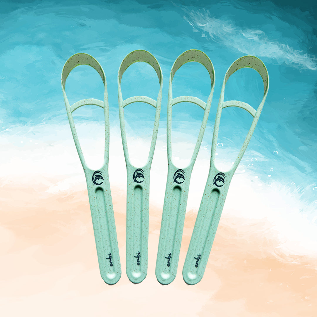 embi OOC First Step Tongue Scraper | 4 Pack Eco Disposable