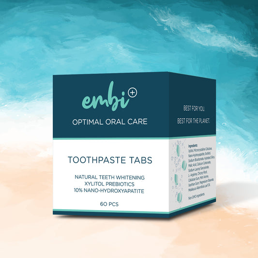 embi OOC Whitening Toothpaste Tablets - Eco-Friendly, 10% Nano Hydroxyapatite