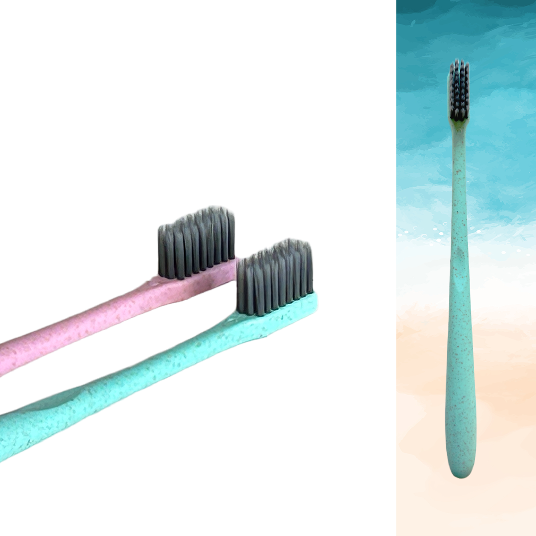 embi OOC Wheat Straw Soft Bamboo Charcoal Bristle Toothbrush